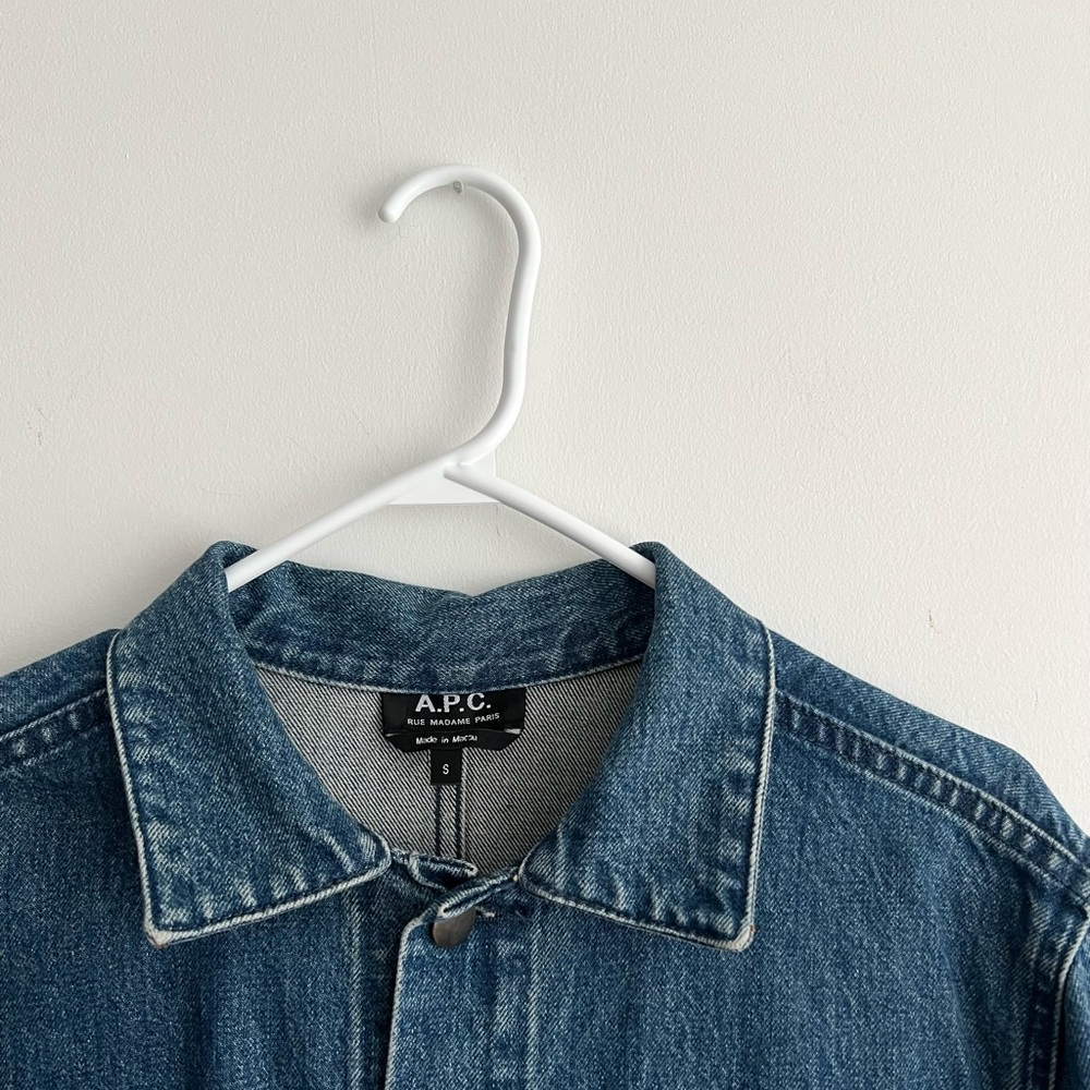 Brand New Men’s 100% Cotton Blue Denim Chore Jacket Size S - Picture 2 of 6